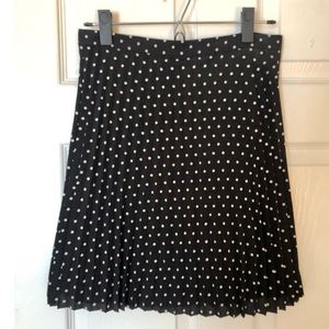 Black and White Polkadot Skirt